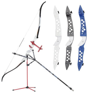 Dark Slate Blue SPG F2 Right-Handed Takedown Recurve Bow – 68 Inch Metal Riser with Maple Limbs & Full Archery Set SPG