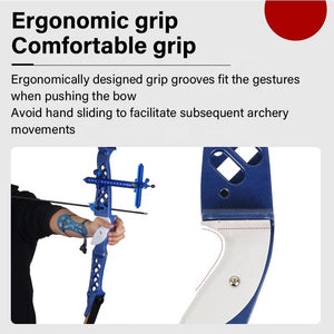 Dark Slate Gray SPG F2 Right-Handed Takedown Recurve Bow – 68 Inch Metal Riser with Maple Limbs & Full Archery Set SPG