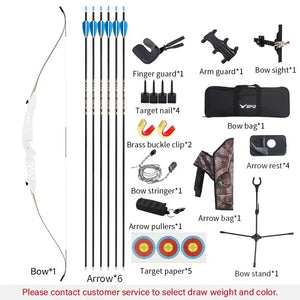 Dark Slate Gray SPG F2 Right-Handed Takedown Recurve Bow – 68 Inch Metal Riser with Maple Limbs & Full Archery Set SPG