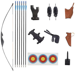 Light Gray SPG F3 Straight Bow – 105cm Fiberglass Longbow SPG