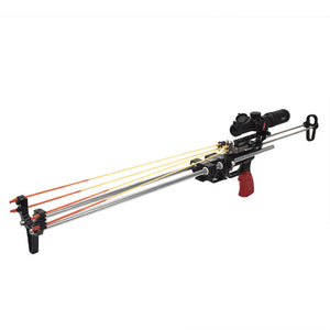 Light Gray Falcon PRO Double Gear Lock Slingshot Rifle Rod For Fishing And Target Practice MARKSMAN