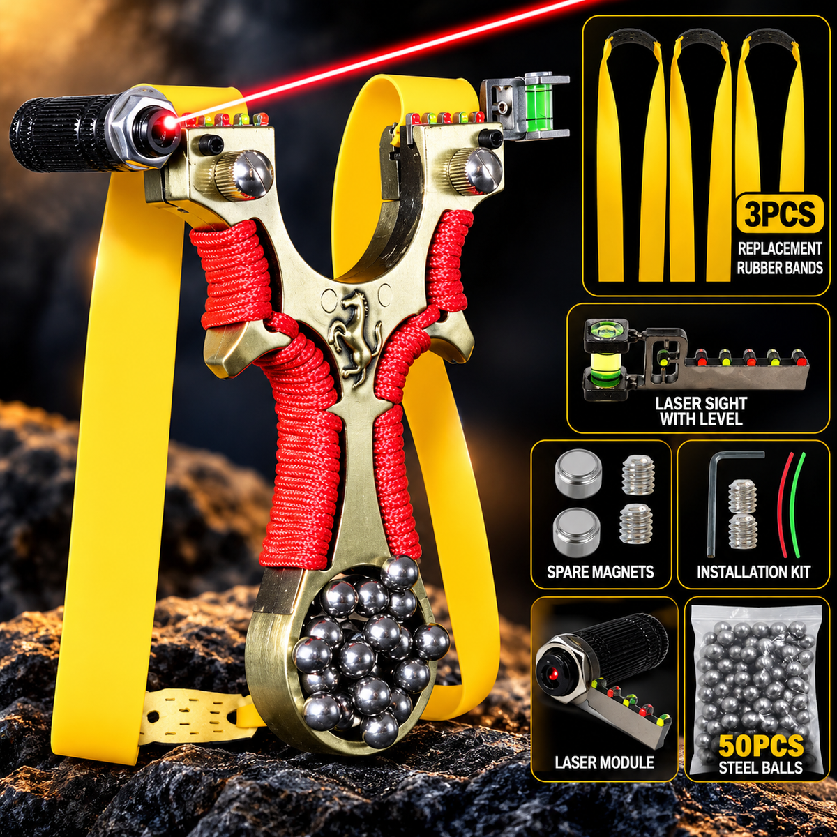 Black Ferrari Magnetic Slingshot MARKSMAN