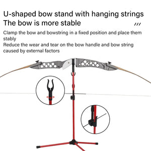 Light Gray SPG Fiberglass Folding Recurve Bow Stand – Lightweight & Durable SPG