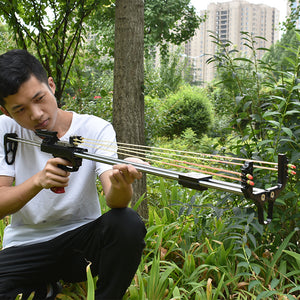 Dark Olive Green Field Wolf Outdoor Fishing Slingshot Precision Target Shooting Slingshot MARKSMAN