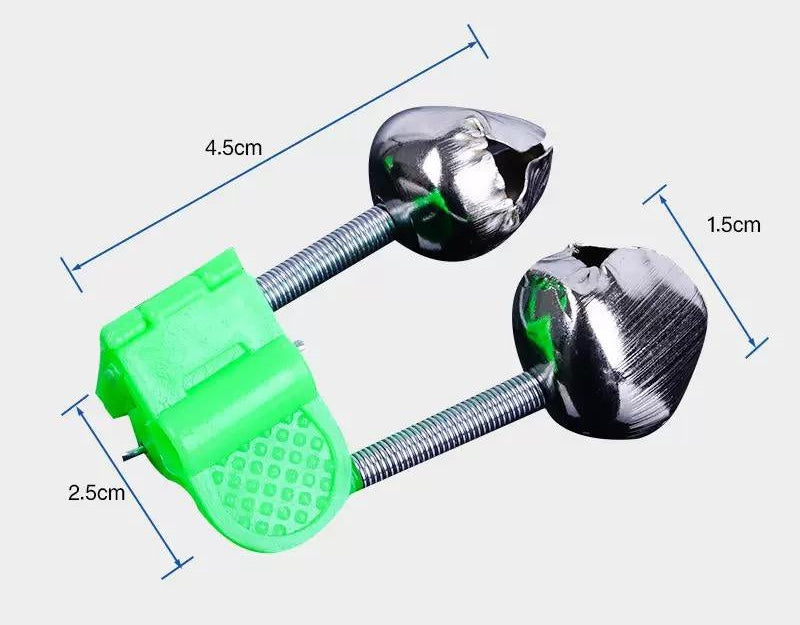 Spring Clip Fishing Bell Bite Alarm – Double Bell Night Fishing Alert