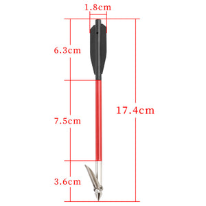 White Smoke 6.8'' Aluminum Fishing Bolts with Barbed Tip – Durable Bowfishing Arrows (6pcs Set) INDIAN SLINGSHOT