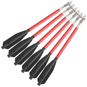 White Smoke 6.8'' Aluminum Fishing Bolts with Barbed Tip – Durable Bowfishing Arrows (6pcs Set) INDIAN SLINGSHOT
