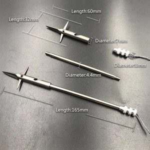 Light Slate Gray Three Sided Shark Stainless Steel Fishing Darts MARKSMAN