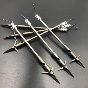 Dim Gray Three Sided Shark Stainless Steel Fishing Darts MARKSMAN