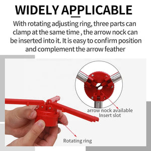 White Smoke SPG Fletching Jig — Adjustable ABS Arrow Feather Alignment Tool SPG