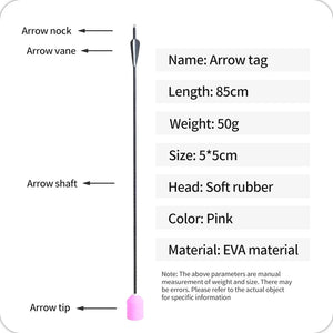 White Smoke SPG Foam Tip Fiberglass Arrow – Safe EVA Archery Tag Arrow 88cm SPG