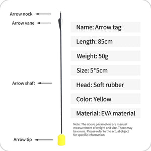 White Smoke SPG Foam Tip Fiberglass Arrow – Safe EVA Archery Tag Arrow 88cm SPG