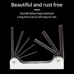 Black SPG Fold-Up Allen Wrench Set – 8-in-1 Archery Tuning Tool SPG