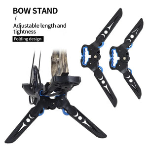 Dark Slate Gray SPG GJ816 Foldable Compound Bow Stand – Portable Rubber ABS Bow Holder SPG