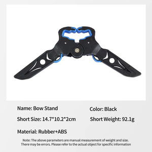 Dark Slate Gray SPG GJ816 Foldable Compound Bow Stand – Portable Rubber ABS Bow Holder SPG