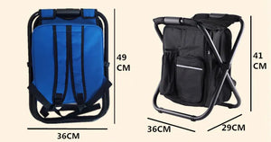 Seashell Portable Folding Fishing Chair with Cooler Backpack INDIAN SLINGSHOT