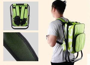 Seashell Portable Folding Fishing Chair with Cooler Backpack INDIAN SLINGSHOT
