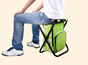 Seashell Portable Folding Fishing Chair with Cooler Backpack INDIAN SLINGSHOT