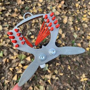 Dim Gray New Folding Slingshot with 16 Strand Rubber Band Red Laser Powerful Slingshot MARKSMAN