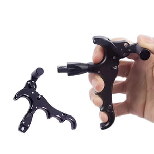 White Smoke Four-Finger Aluminum Alloy Release Aid for Compound Bow INDIAN SLINGSHOT