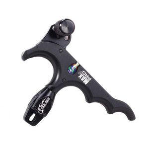 Dark Slate Gray 4 Finger Grip Aluminum Alloy Release Aids For Bow and Arrow Grip Spreader INDIAN SLINGSHOT