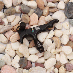 Gray 4 Finger Grip Aluminum Alloy Release Aids For Bow and Arrow Grip Spreader INDIAN SLINGSHOT