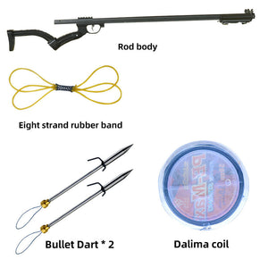 Light Gray Best Fishing Slingshot Rifle High-Precision New Ergonomic Shooting Slingshot Set-New Release MARKSMAN