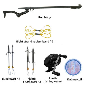 Light Gray Best Fishing Slingshot Rifle High-Precision New Ergonomic Shooting Slingshot Set-New Release MARKSMAN