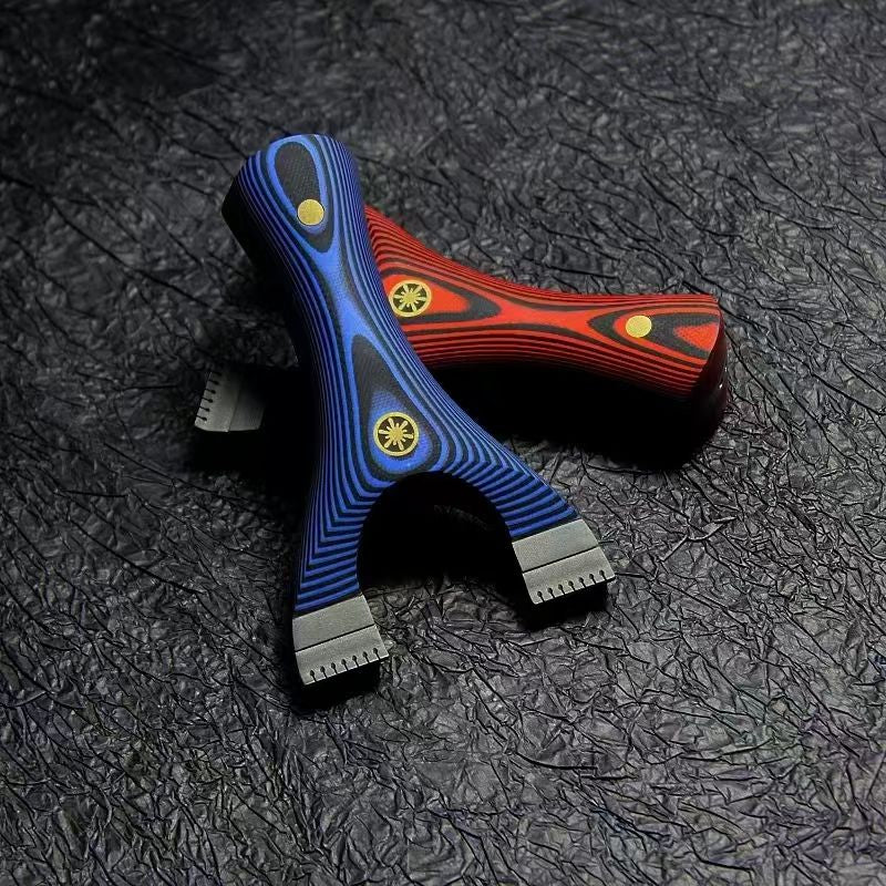 Dark Slate Gray G10 Dragon Tooth Stainless Steel Slingshot INDIAN SLINGSHOT