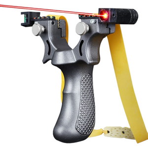 Rosy Brown Grey Resin Strong Fiber Slingshot With 250 Pieces Mud Balls SLINGSTER