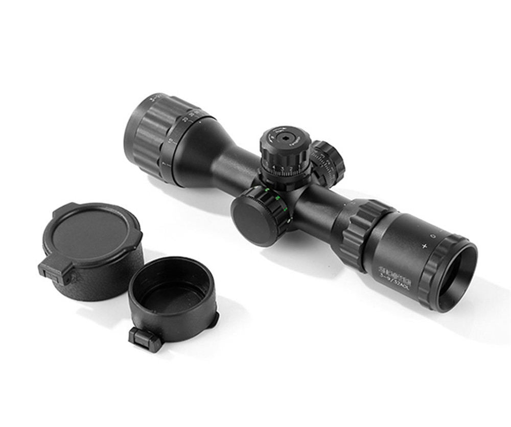 White Smoke GZ1-0346 3-9X32 Adjustable Optical Scope with Flip-Up Lens Covers MARKSMAN