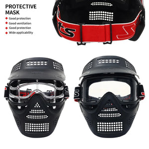 Rosy Brown SPG Full Face Archery Tag Game Mask Protective Helmet SPG