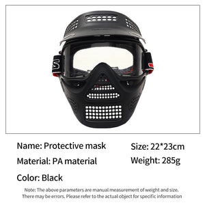 Beige SPG Full Face Archery Tag Game Mask Protective Helmet SPG