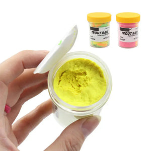 White Smoke Glitter Trout Fishing Dough Bait – Soft Scented Moldable MARKSMAN