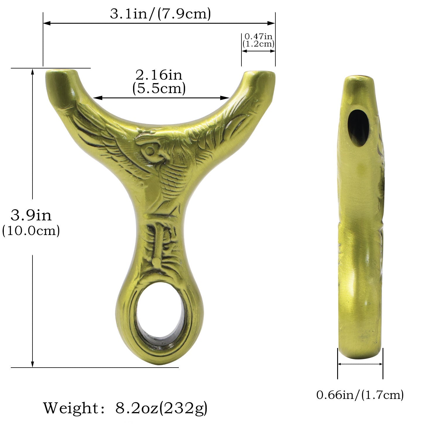White Smoke Golden Talon Pro Eagle Engraved Metal Slingshot INDIAN SLINGSHOT