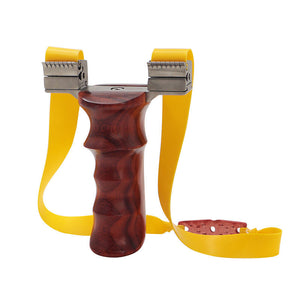 Goldenrod Golden Titanium Alloy Dragon Teeth Slingshot MARKSMAN