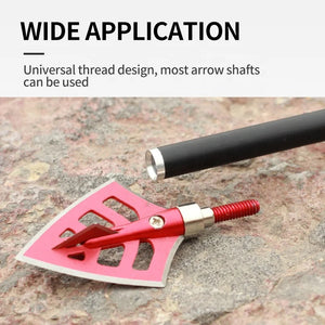 Light Gray SPG 135-Grain Aluminum Alloy Screw-In Arrow Tip (Broadhead Style) - Red SPG