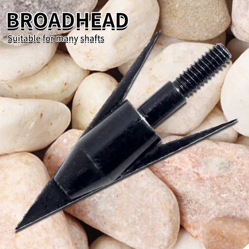 Light Gray SPG 100-Grain Stainless Steel Screw-In Arrow Tip — Black SPG