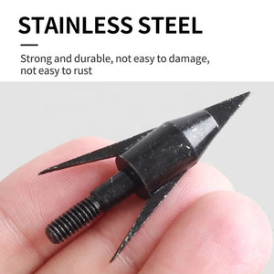 Dark Slate Gray SPG 100-Grain Stainless Steel Screw-In Arrow Tip - Black SPG