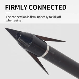 Dark Slate Gray SPG 100-Grain Stainless Steel Screw-In Arrow Tip - Black SPG