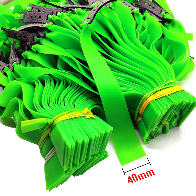 White Smoke Green Wide Strong Flat Slingshot Rubber Band 1.0mm Thickness, 20cm & 24cm Length, High Elastic Latex Replacement Band MARKSMAN