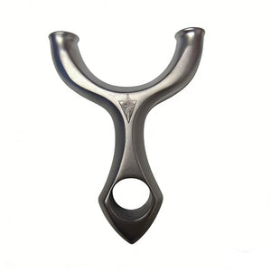 White Smoke GreyCore Stainless Steel Slingshot with Outdoor Buckle System and Flat Rubber Band INDIAN SLINGSHOT