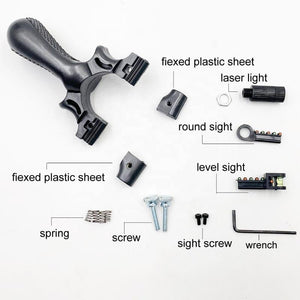 White Smoke Grey Resin Strong Fiber Slingshot With 250 Pieces Mud Balls SLINGSTER