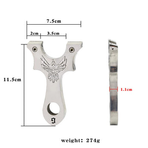 Light Gray Griffon G1 Stainless Steel Slingshot MARKSMAN