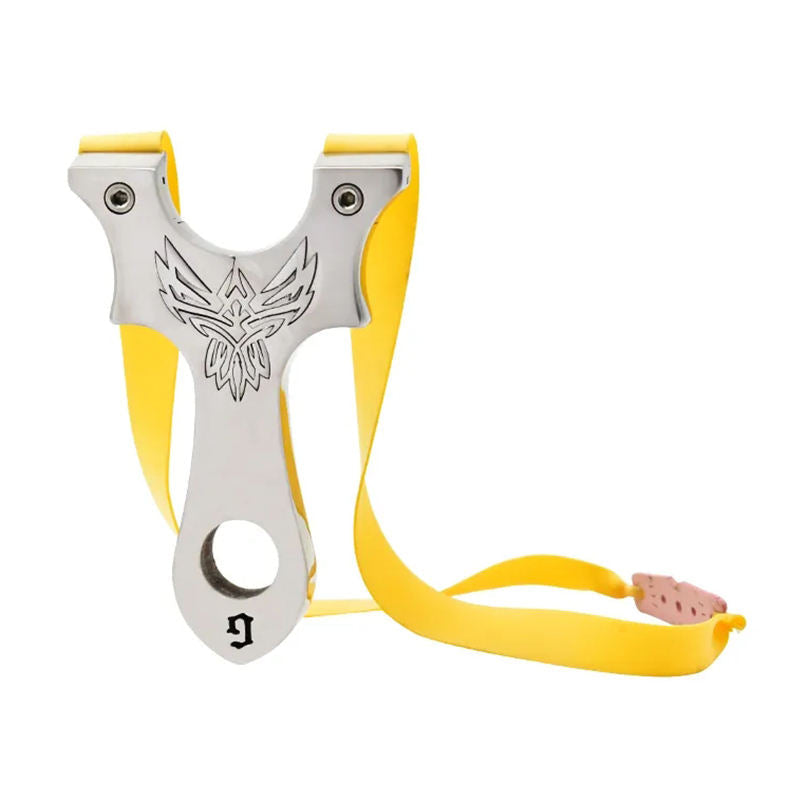 Light Gray Griffon G1 Stainless Steel Slingshot MARKSMAN