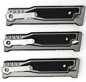 Black High-Grade Gravity pocket knife with Mechanical Physics Opening | EDC, Camping, Survival, or Self-defense MARKSMAN