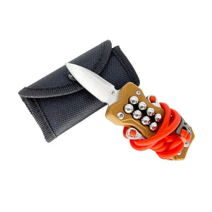 Dark Salmon Multifunctional Mini Portable Knife Slingshot For Outdoor Camping INDIAN SLINGSHOT