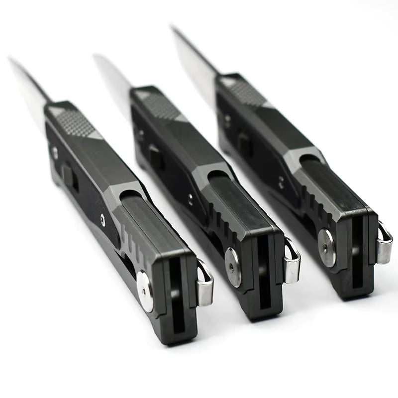 Dark Slate Gray High-Grade Gravity pocket knife with Mechanical Physics Opening | EDC, Camping, Survival, or Self-defense MARKSMAN