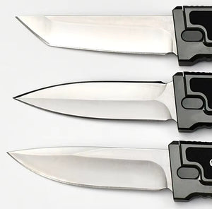 Beige High-Grade Gravity pocket knife with Mechanical Physics Opening | EDC, Camping, Survival, or Self-defense MARKSMAN