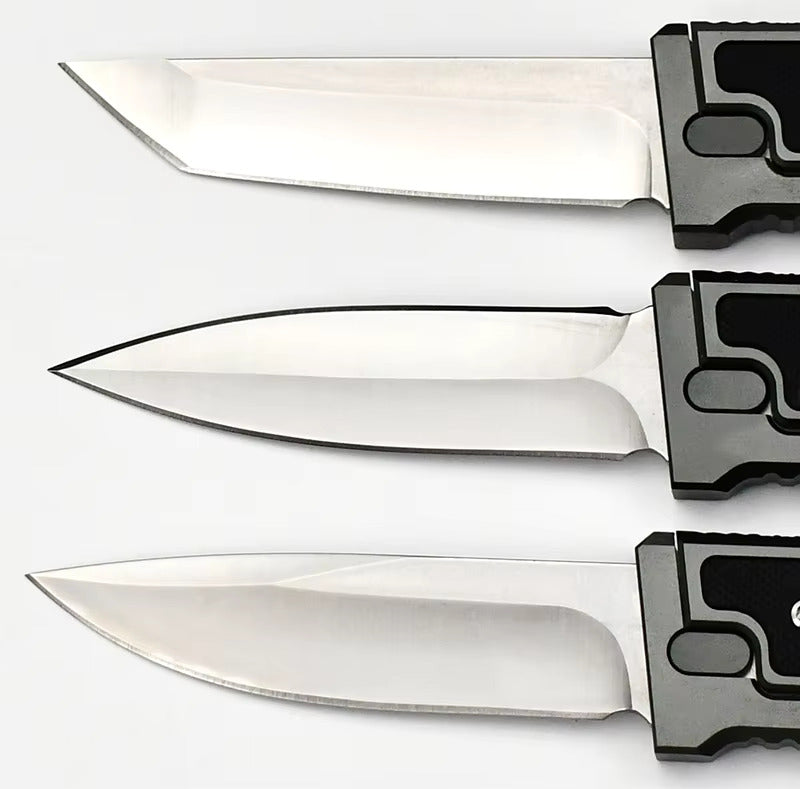 Beige High-Grade Gravity pocket knife with Mechanical Physics Opening | EDC, Camping, Survival, or Self-defense MARKSMAN